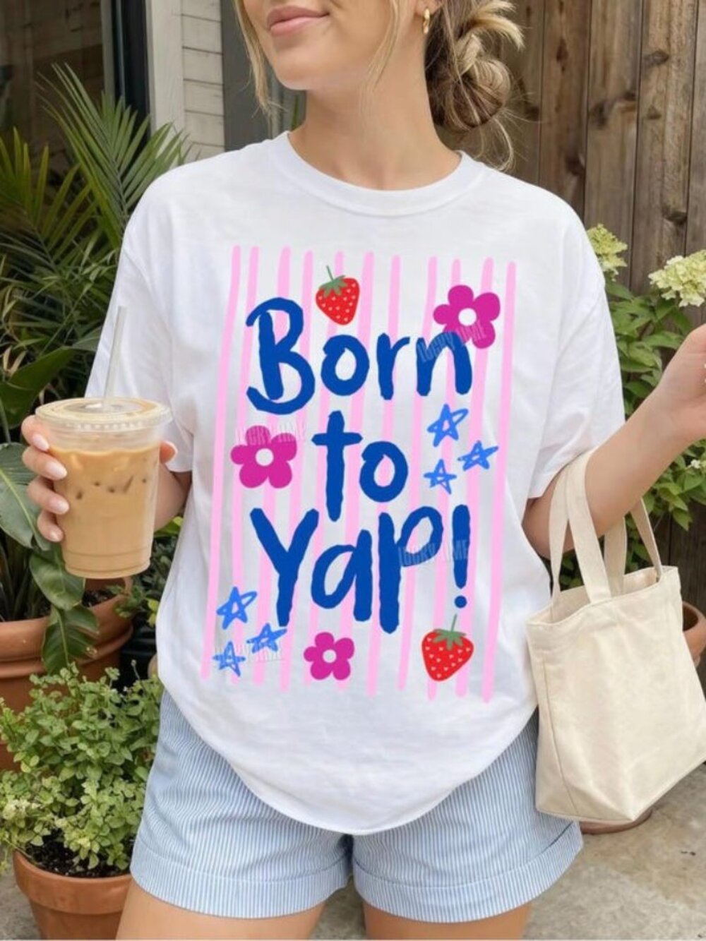 Born To Yap Shirt, Spring Vibes, Funny Mama Tshirt, Girly Tshirts